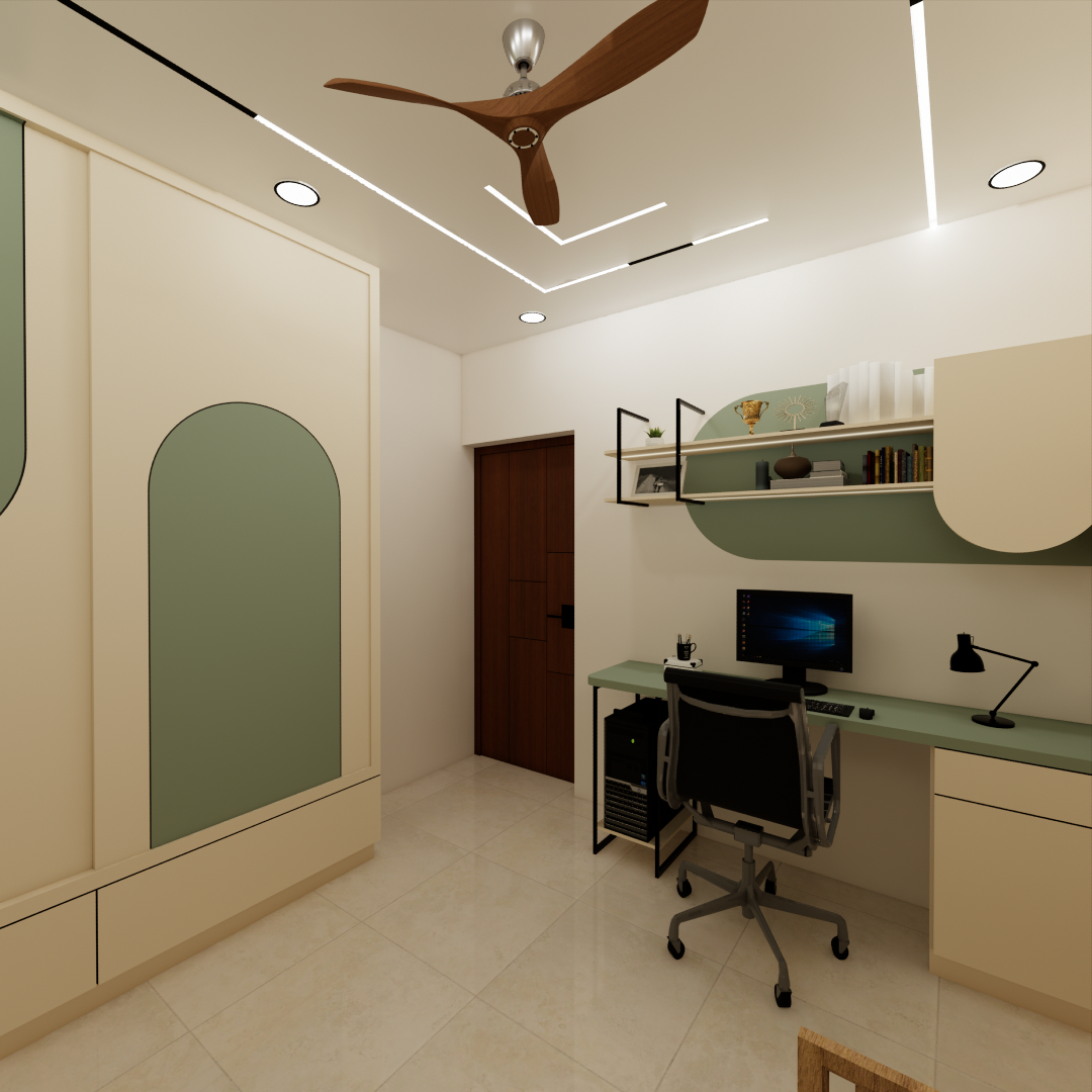 kids bedroom design with study unit