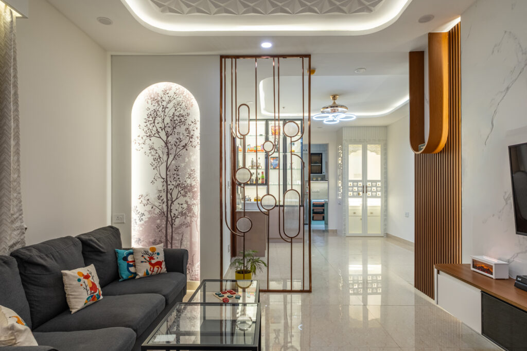 Modern living room with elegant decor