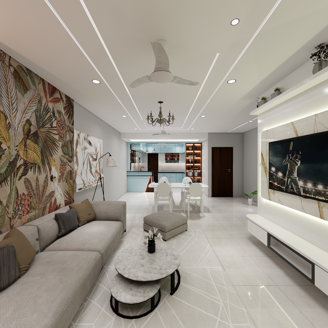 drawing and dining room interior design