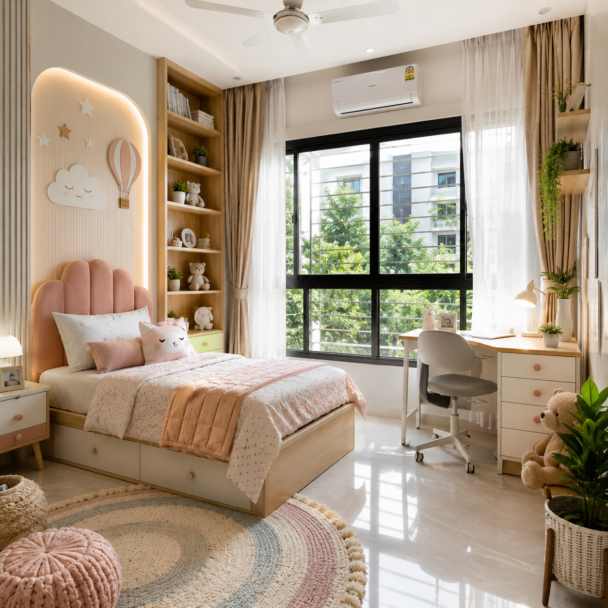 Cozy modern bedroom interior design
