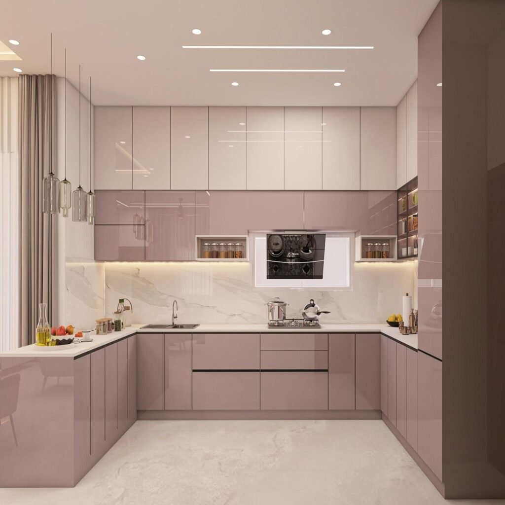 L Shape Modular Kitchen Design